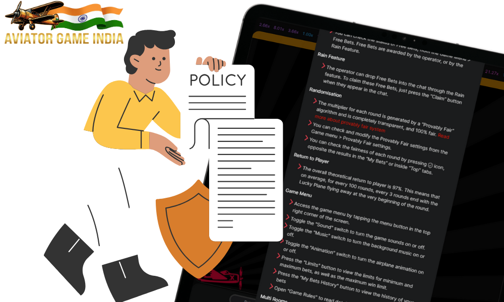 Aviator guarantees the protection of users' personal data